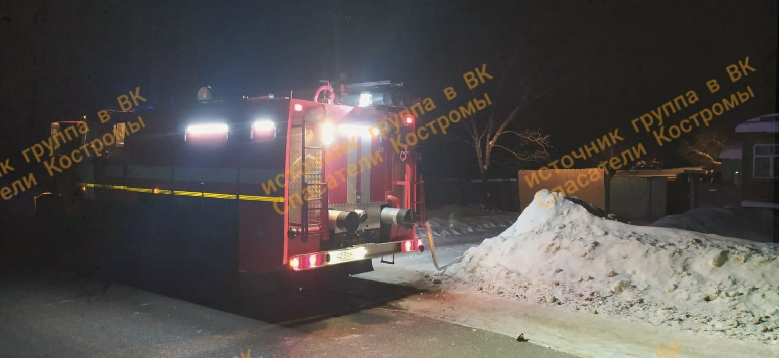 Костромские спасатели вынесли из огня маленького телёнка