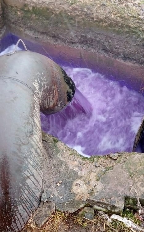Вода на очистных сооружениях костромского города энергетиков стала фиолетовой