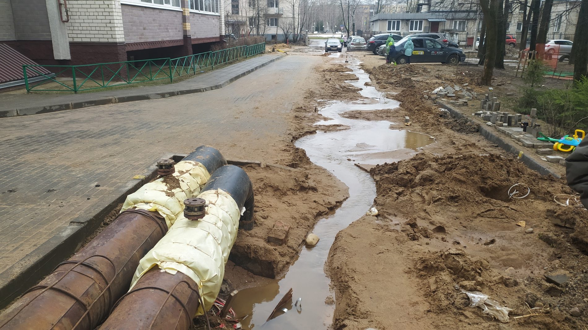В Костроме 1 апреля в ходе ремонта теплосетей подтопило несколько домов