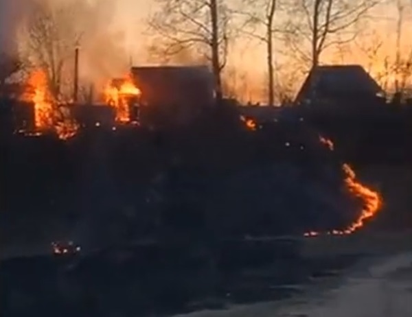 В Костромской области произошёл крупный пожар в садовом товариществе
