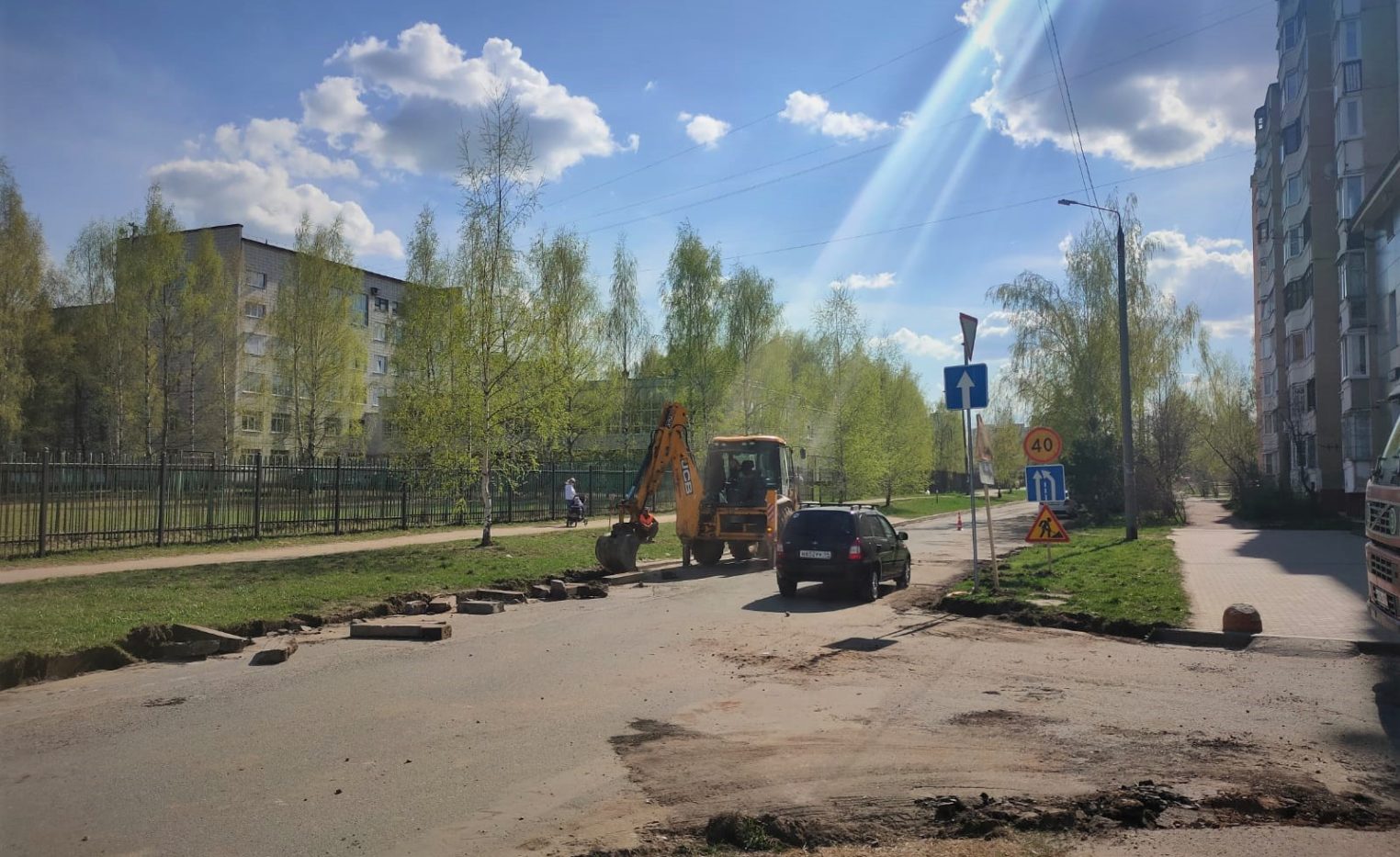 В Костроме ремонтируют важные дороги