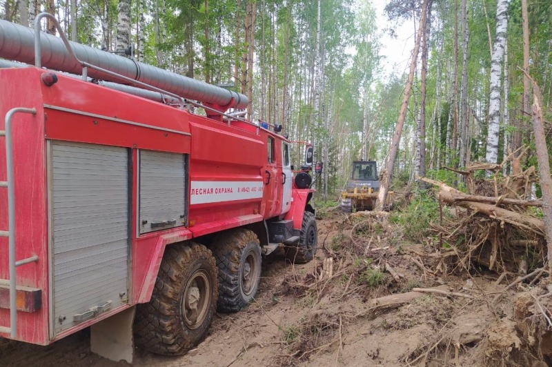 Масштабный пожар произошел в Костромской области