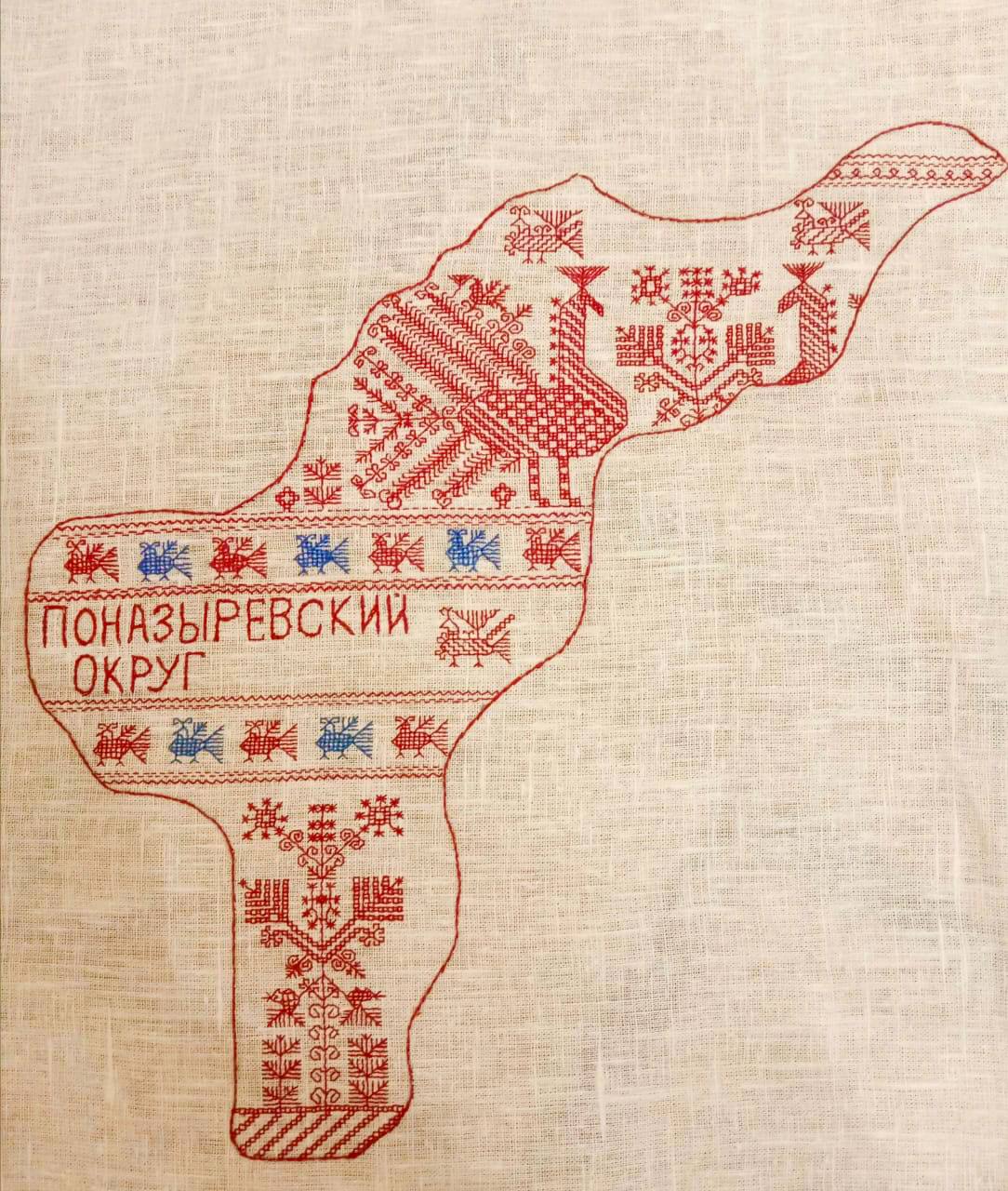 Костромские рукодельницы создают вышитую карту региона
