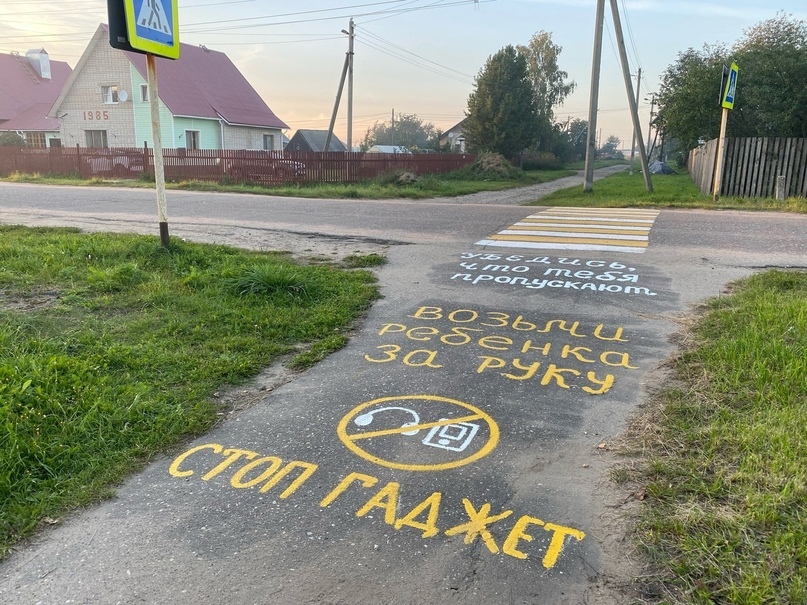 Полезные надписи появились на дорогах под Костромой