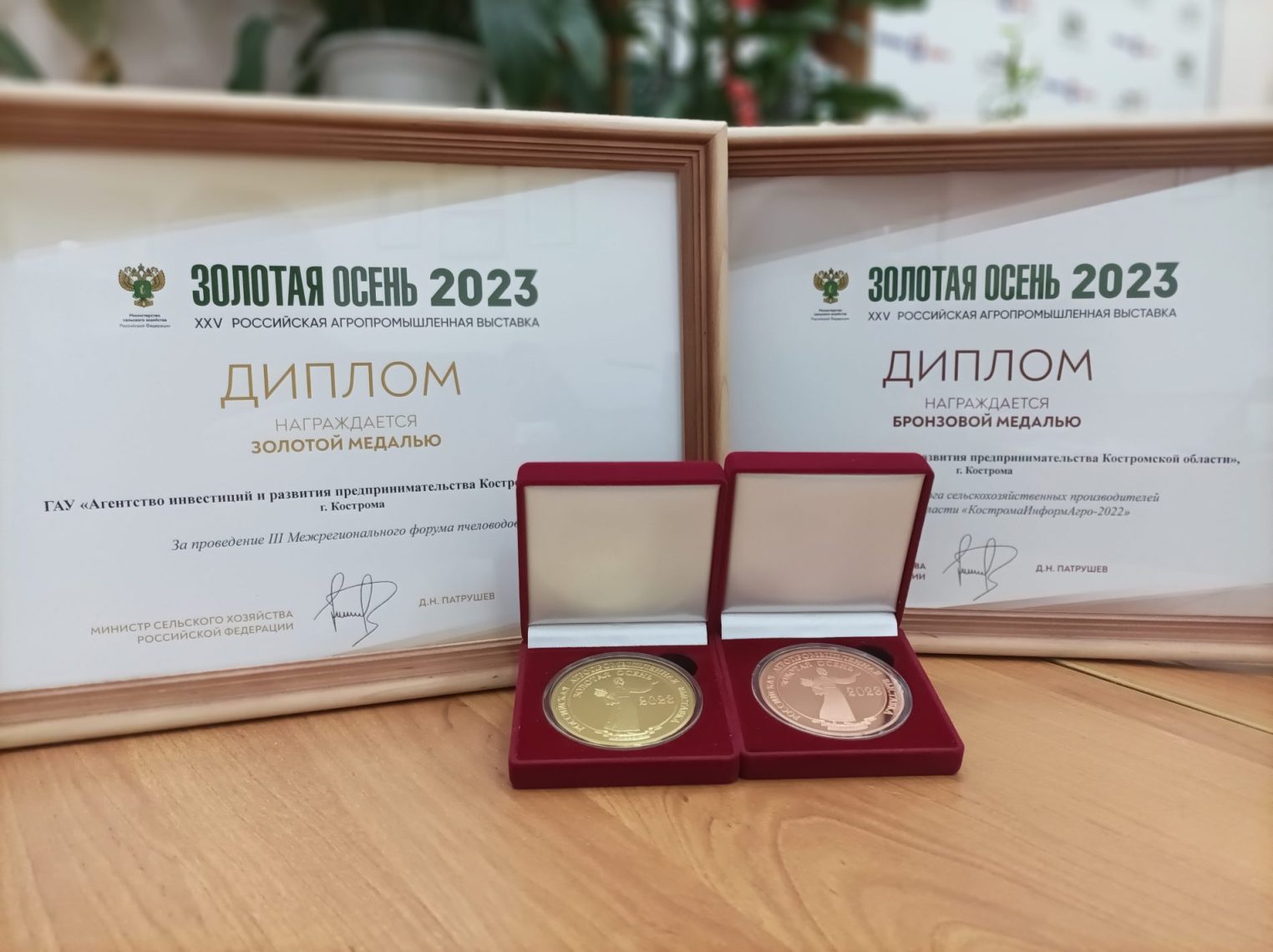 Центр компетенций Костромской области получил высокие награды на XXV Российской агропромышленной выставке «Золотая осень 2023»