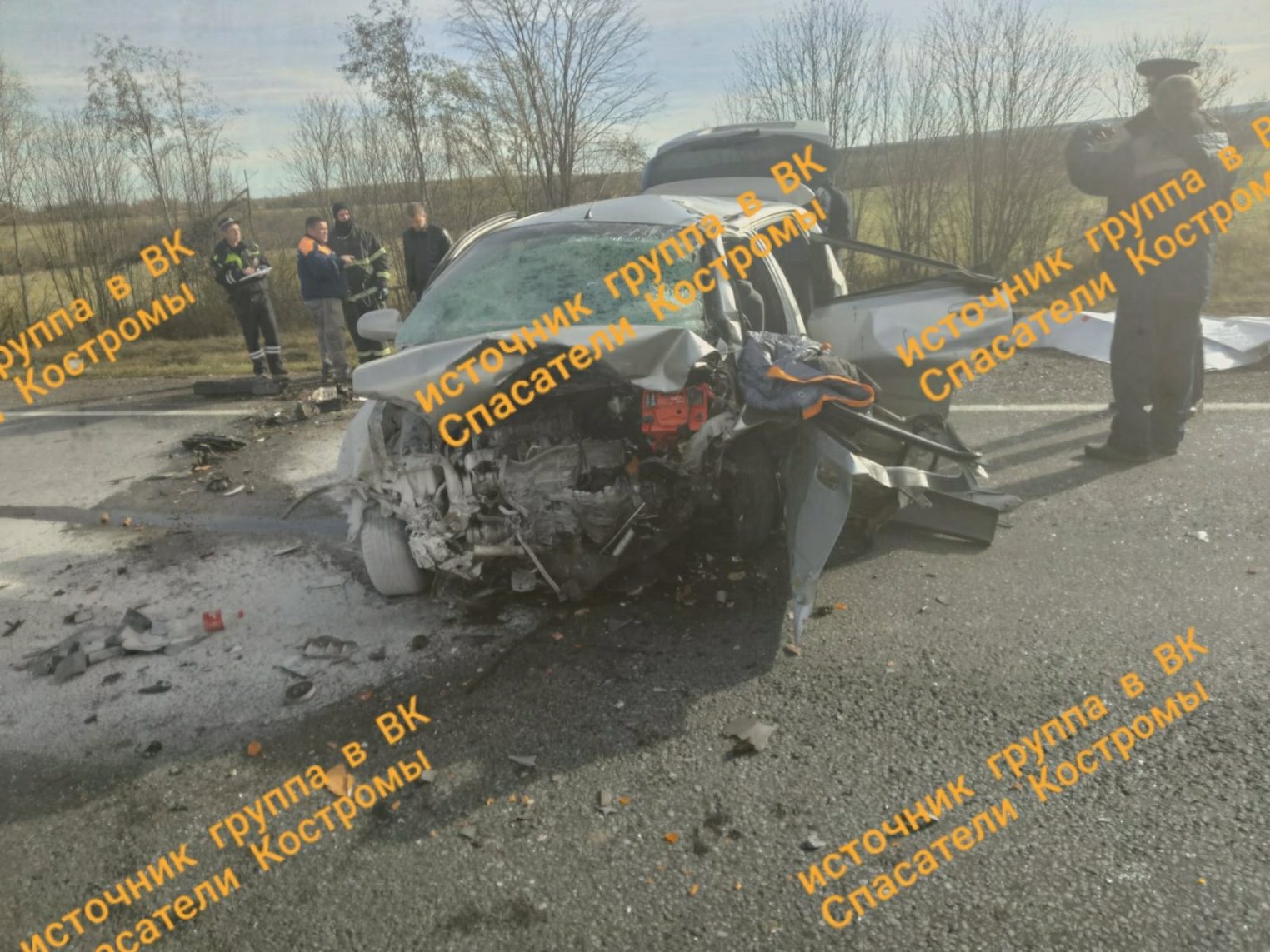 Ужасная лобовая авария унесла жизни трех человек на дороге под Костромой