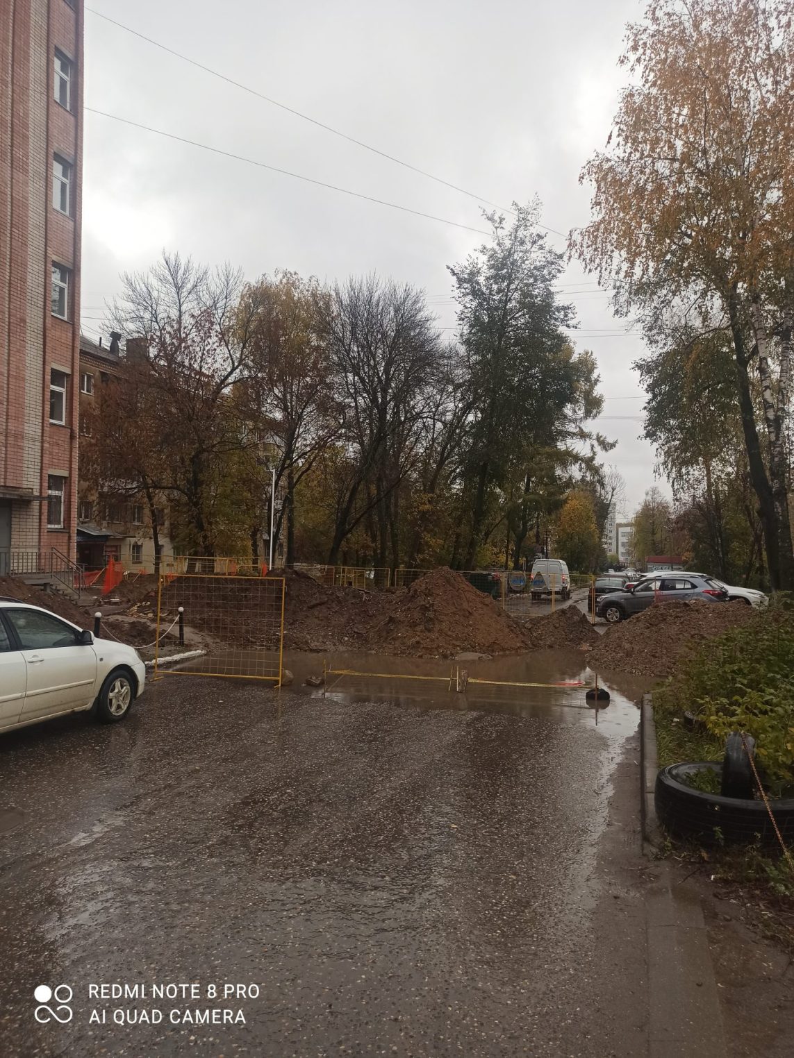 Двор в центре Костромы зарастает мусором, который никак не вывезти