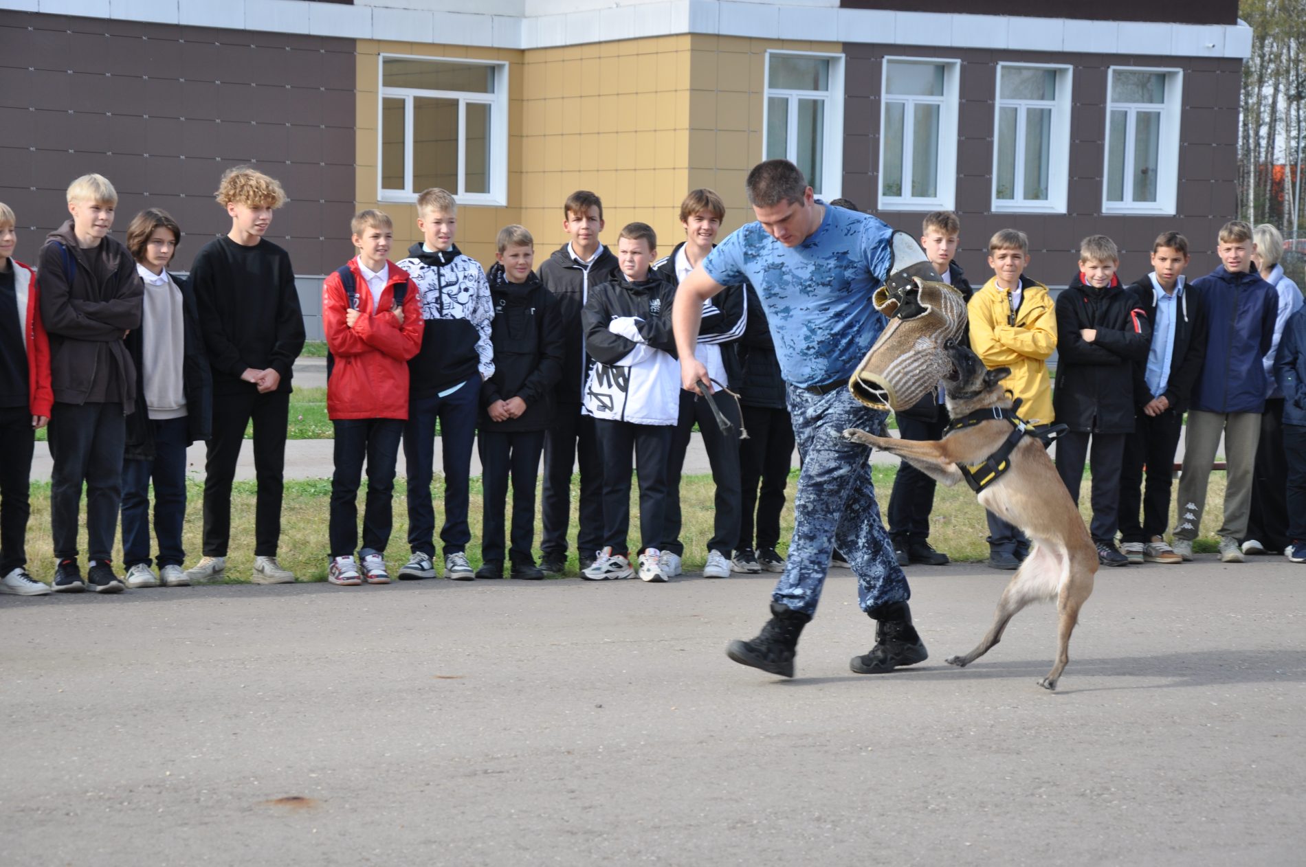 На глазах у костромских школьников служебная собака задержала преступника