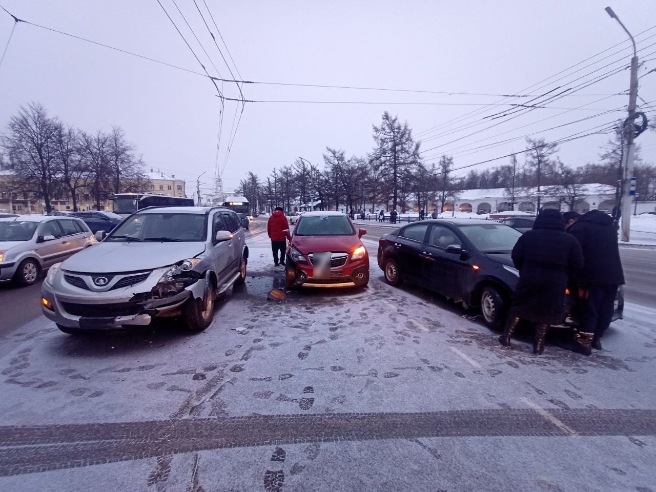 Еще одно тройное ДТП произошло на центральной улице в Костроме