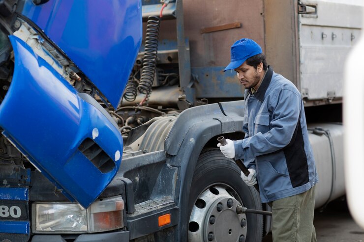 Костромской гаишник помог дальнобойщику починить грузовик