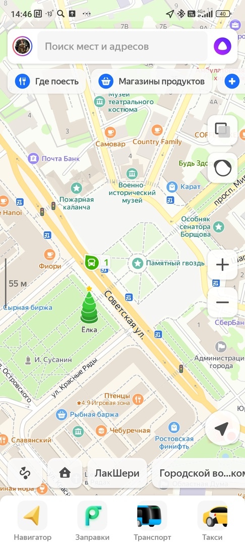 Наряженную главную елку Костромы нанесли на "Яндекс.Карты"