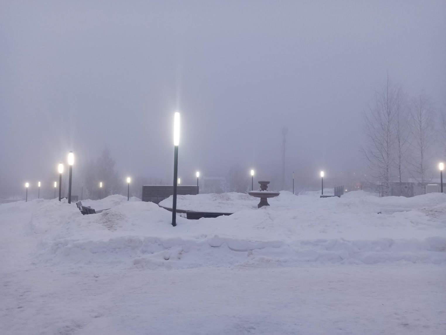 Густой туман накрыл Кострому. Много фото
