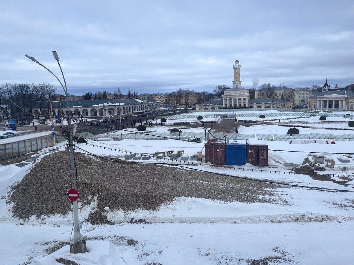 На Сусанинской площади Костромы возобновляются ремонтные работы