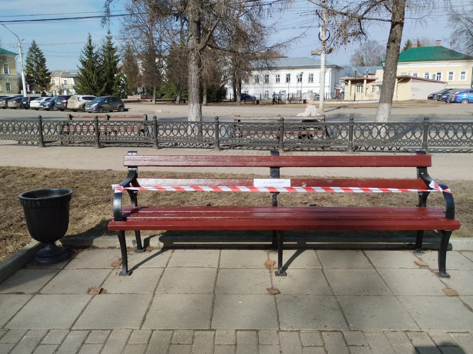 Костромичи не рады свежевыкрашенным лавочкам в парках