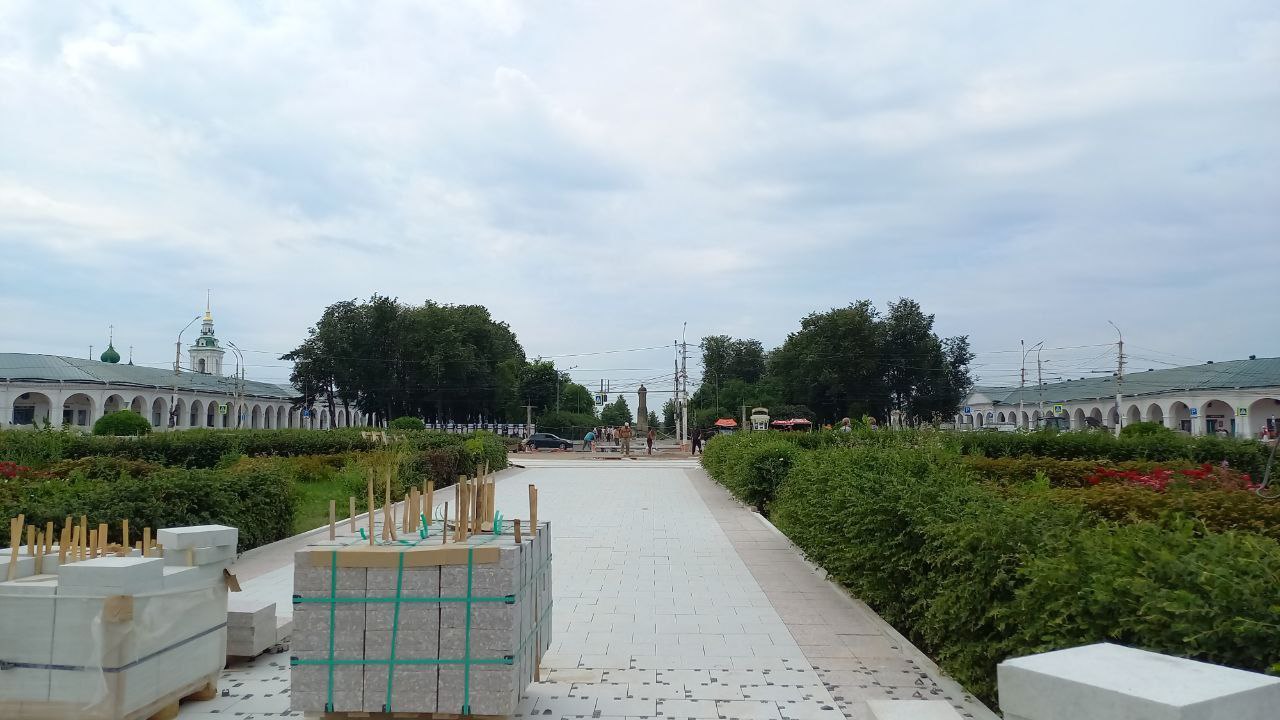 Обновленную Сусанинскую площадь откроют к юбилею Костромской области