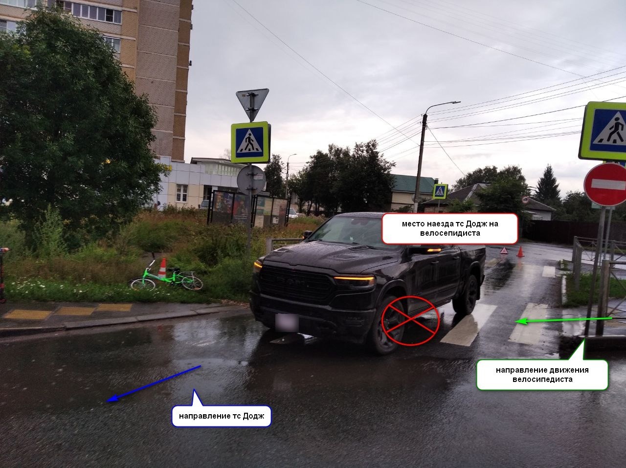 Юный велосипедист оказался под колесами иномарки в Костроме