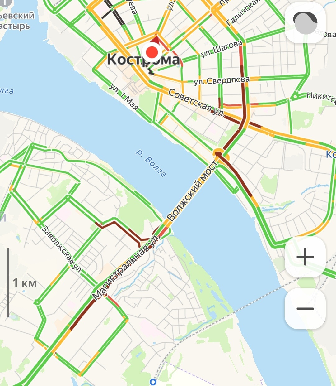 Два светофора не работают в Костроме