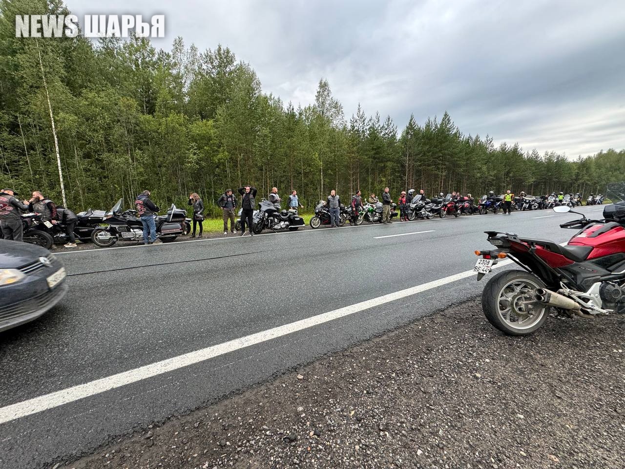 Рев мотоциклов прозвучал на улицах костромского райцентра