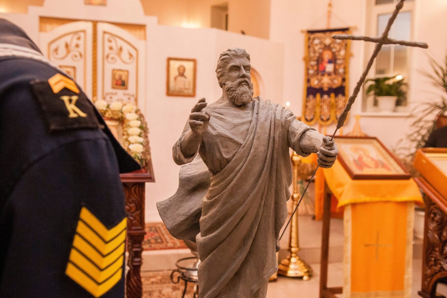 Гигантскую статую Андрея Первозванного освятят в Костроме в Крещение