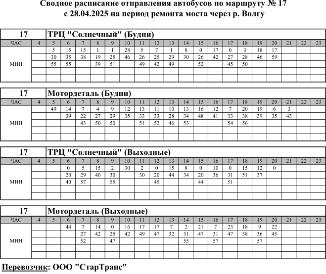 Дополнительный автобус пустят в Костроме на время работ на мосту через Волгу