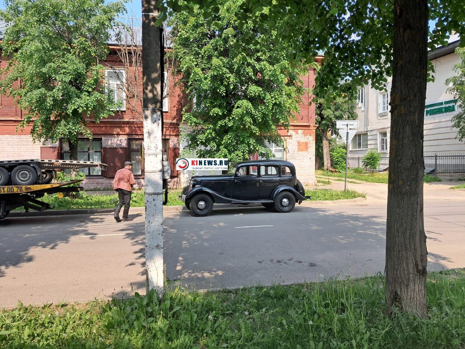 На Сусанинской площади Костромы снимают историческое кино. Видео