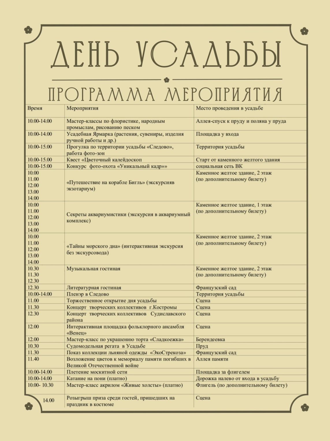 В Следово костромичи станут настоящими дворянами
