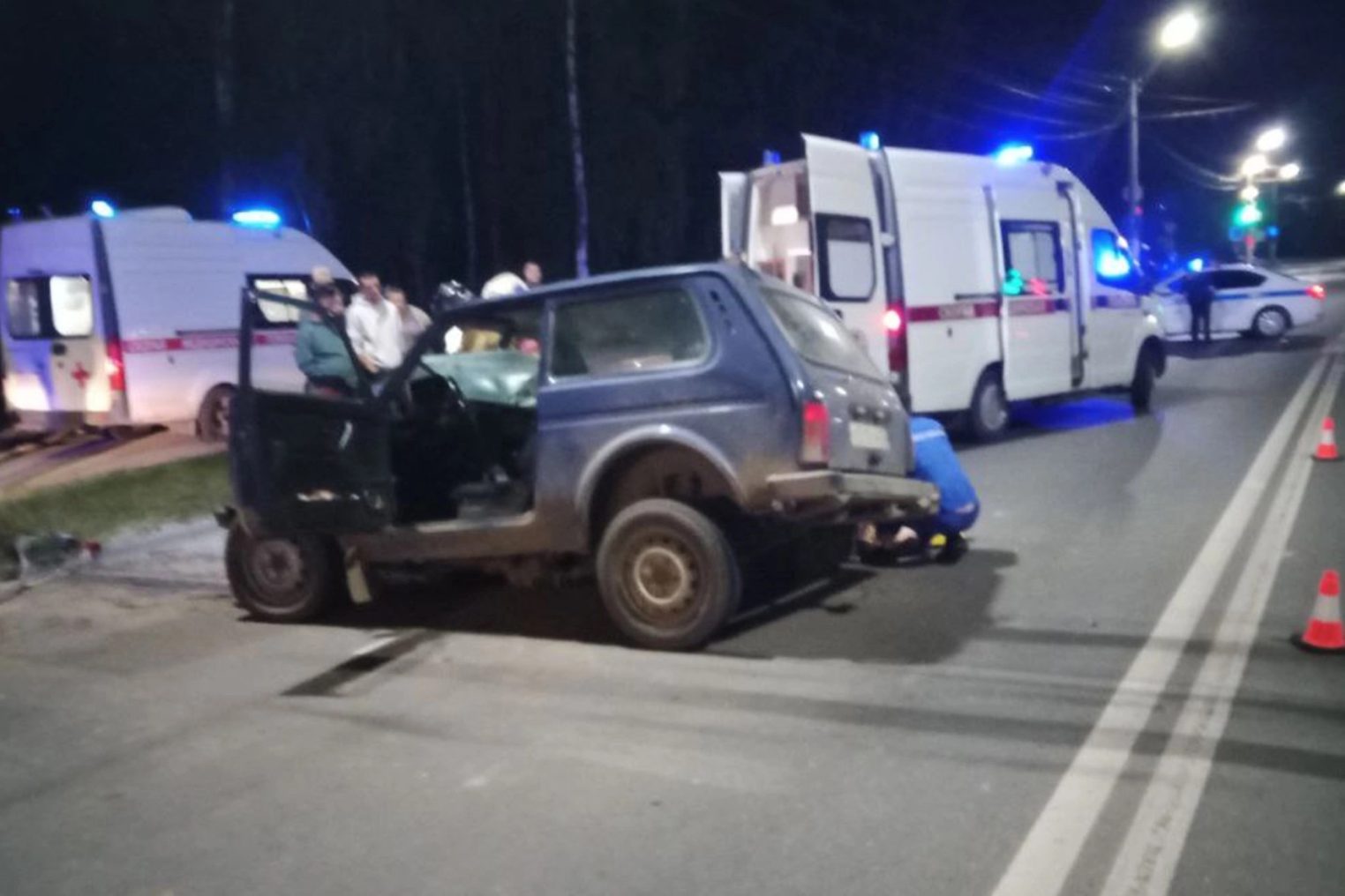 В жуткой аварии погиб пассажир "Нивы" на улице Костромы