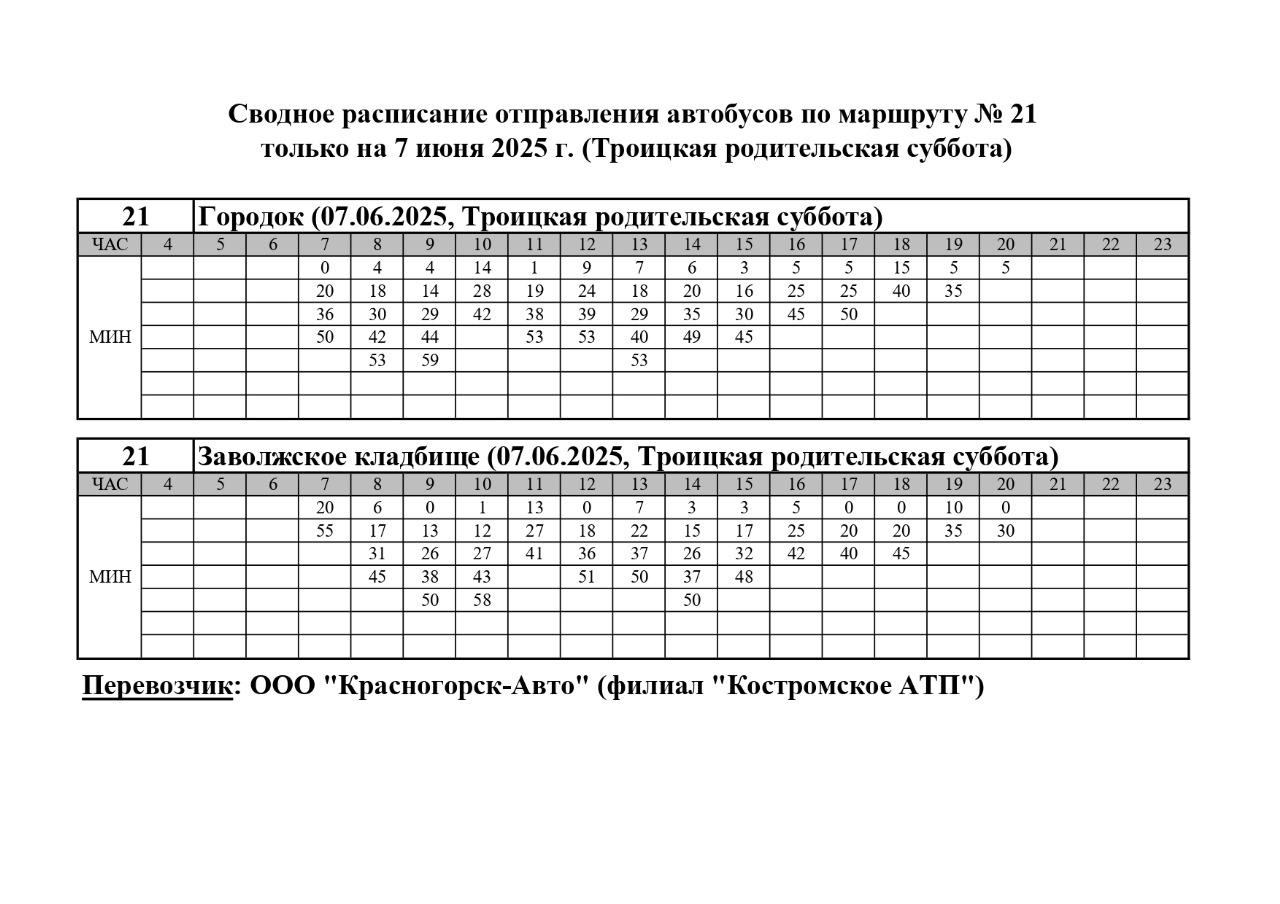 На Троицу число автобусов до кладбищ увеличат в Костроме