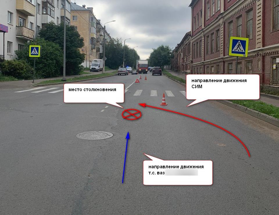Поворот не туда привел костромича на скутере на больничную койку