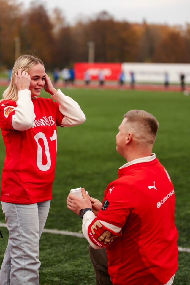 На игре "Спартака" костромич сделал предложение своей любимой