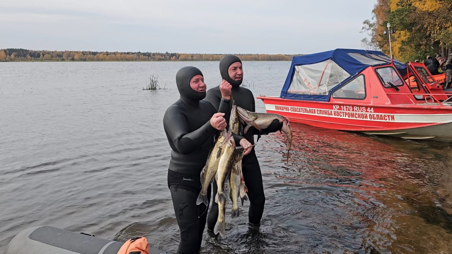 Костромичи шокировали крупным уловом на турнире по подводной охоте