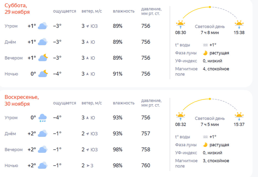 Прогноз погоды в Костроме: что ждет костромичей в последние выходные осени