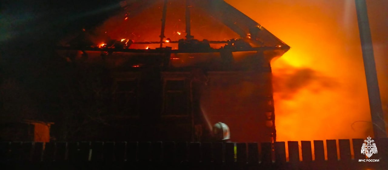 Частный дом костромичей и будка собаки превратились в пепел