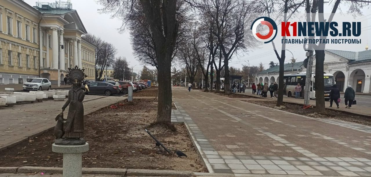 Костромичи переживают за сквер у памятника Юрию Долгорукому