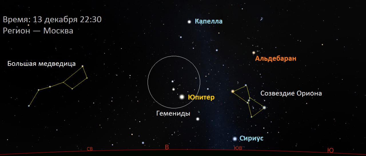 Ночью костромичам покажут последний в этом году мощный звездопад
