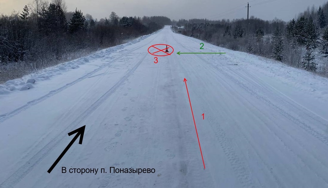 Под Костромой пенсионерка-водитель сбила на трассе женщину