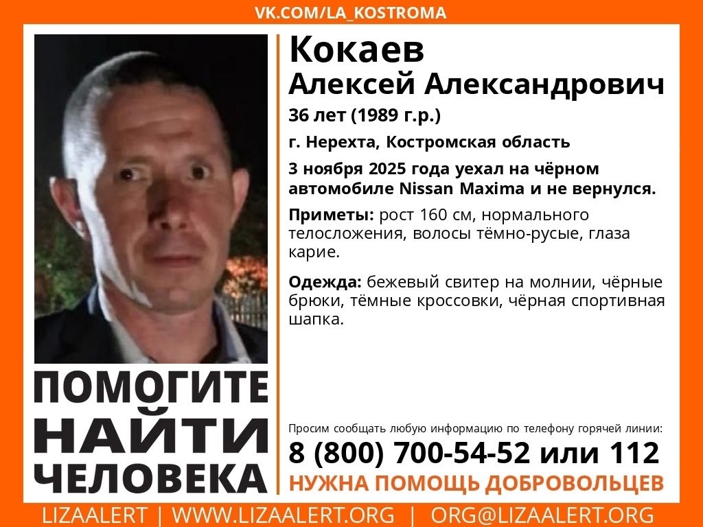 Пропавшего костромича ищут волонтеры с беспилотником