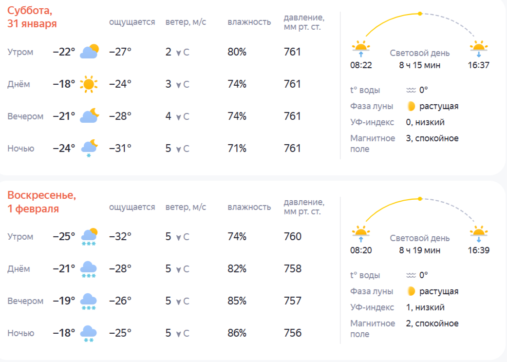 Прогноз погоды: январь завершится в Костроме морозами