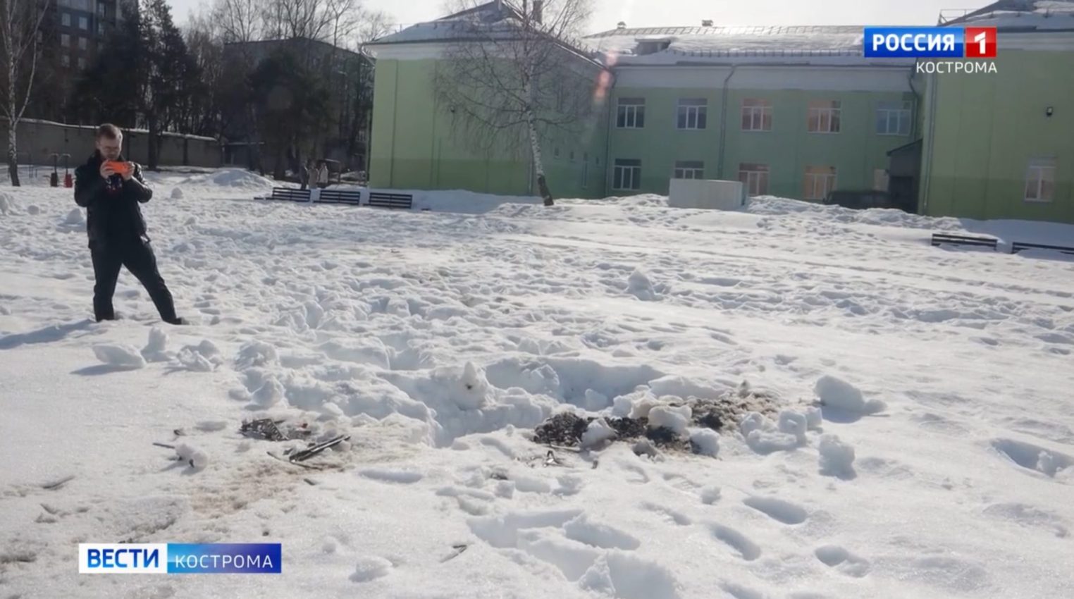 Обломки беспилотника рядом с костромской школой обнаружил отец одного из учеников