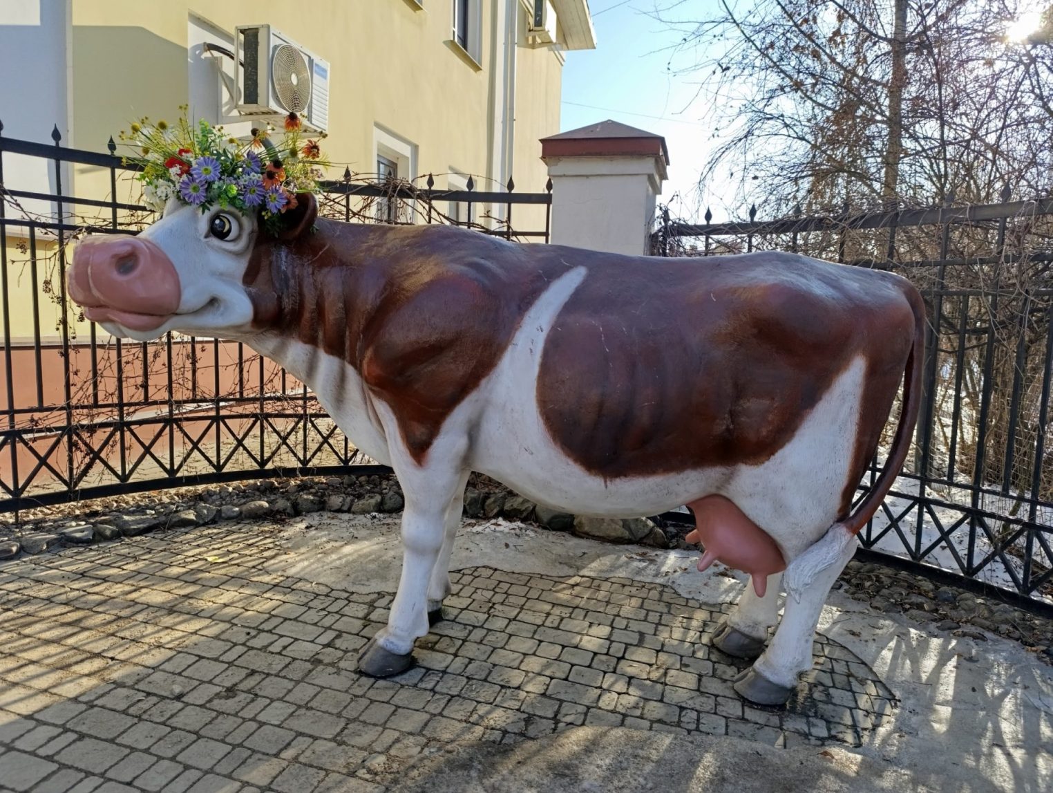 Костромская Маруся встречает весну с венком на рогах