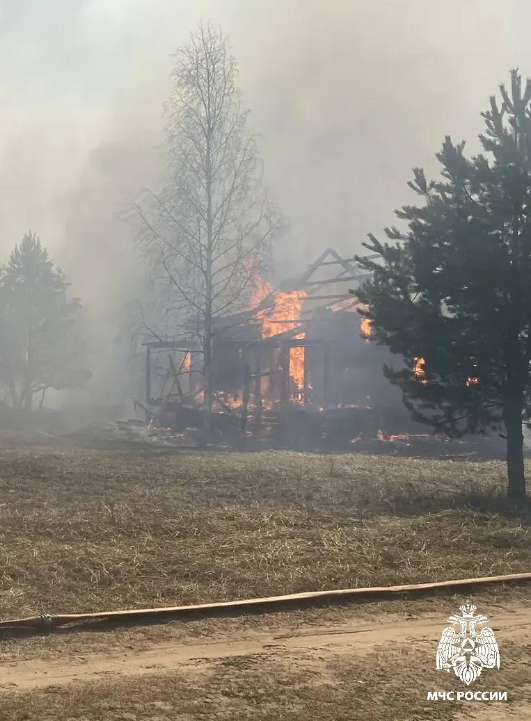 Сильный ветер и сухая трава спровоцировали сразу несколько пожаров в Костромской области
