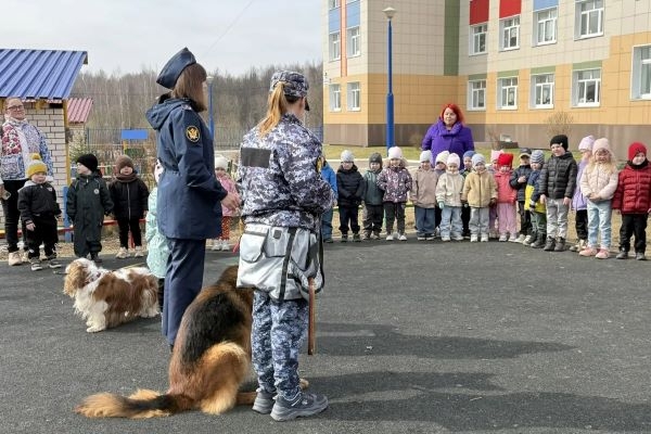 Костромских малышей познакомили со служебными собаками