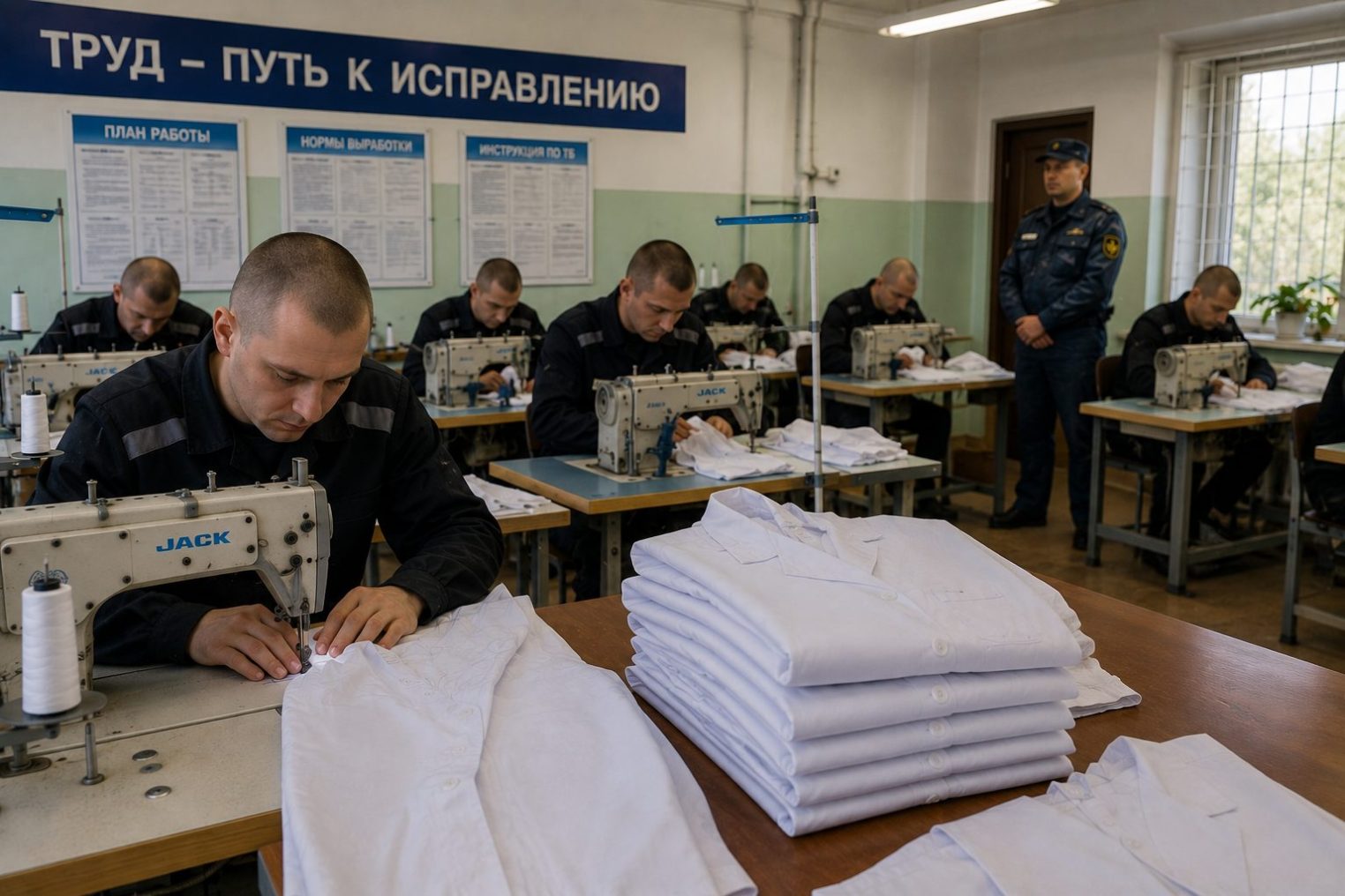 В костромской колонии осужденных привлекли к пошиву медицинских халатов