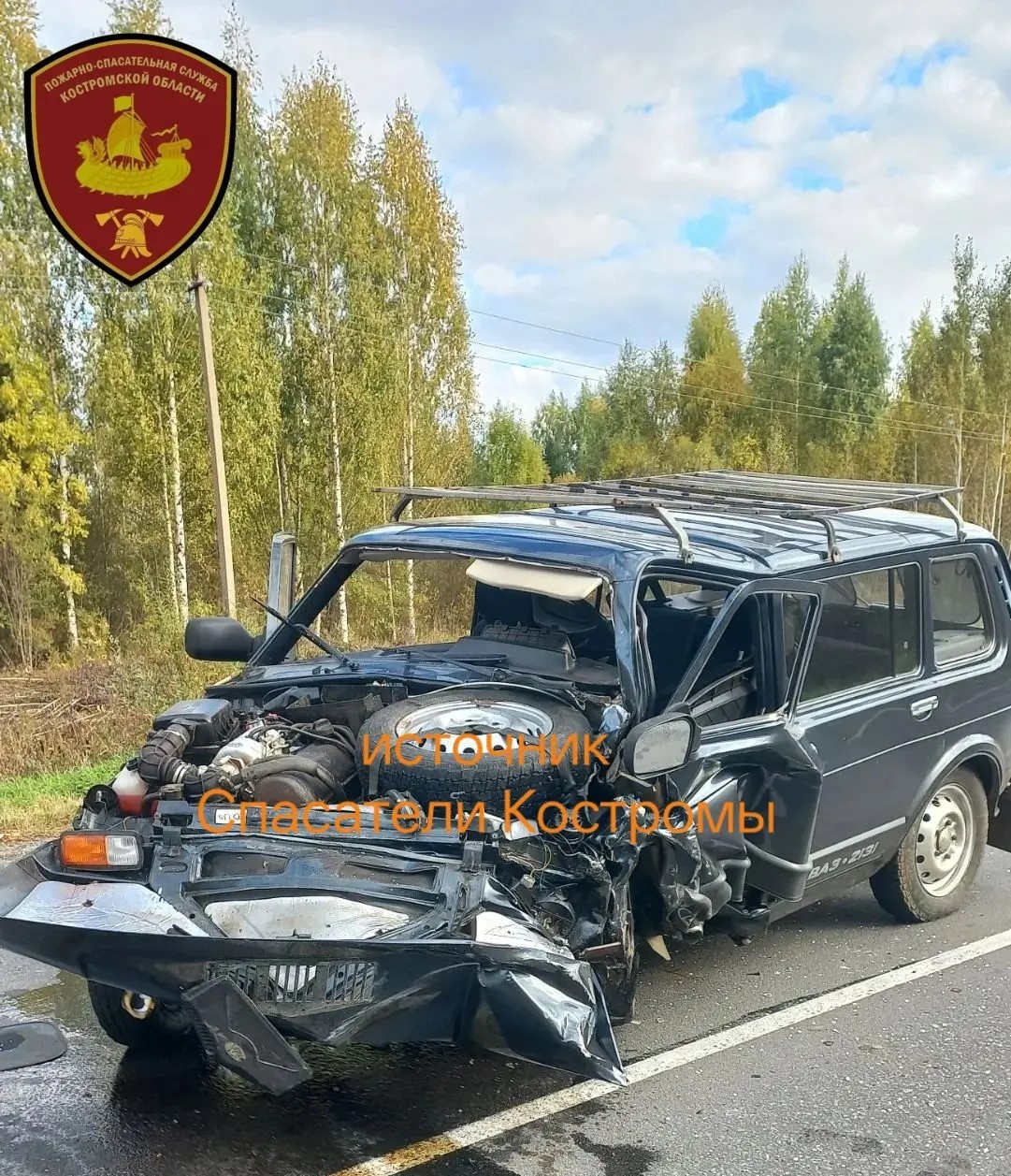 В жестком столкновении «Нивы» и «Лады Гранта» под Костромой погиб человек