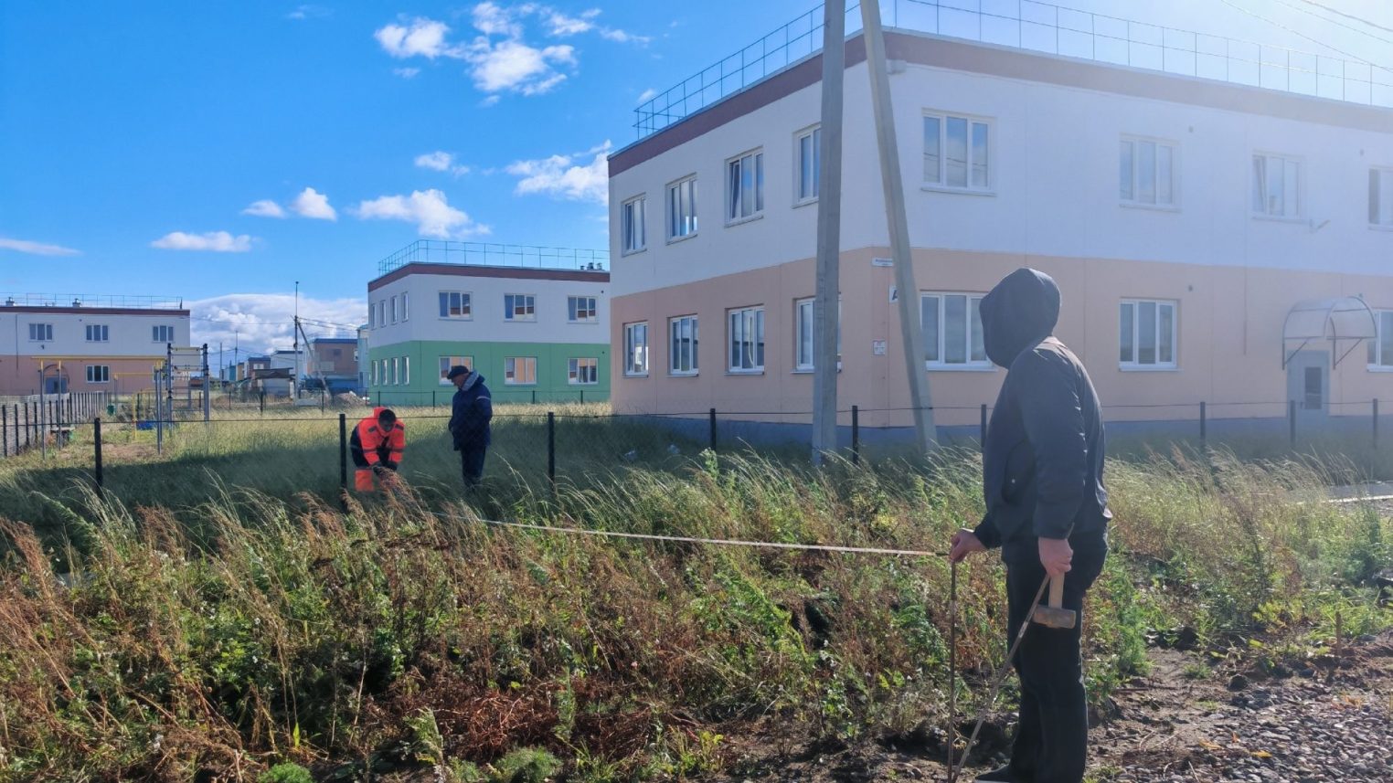 В костромском поселке Первый обустраивают новую конечную остановку
